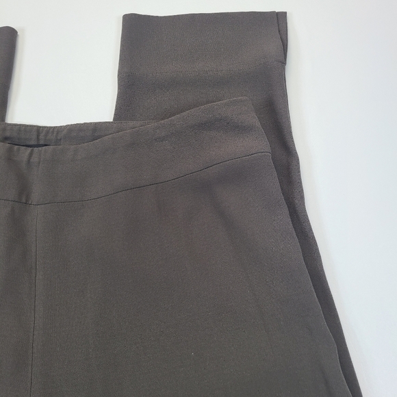 Eileen Fisher Pants Silk High Rise Ankle Side Zip Lightweight Gray, Size Small - Picture 5 of 15